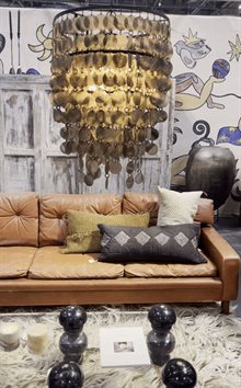 Yoko taklampa stor beige