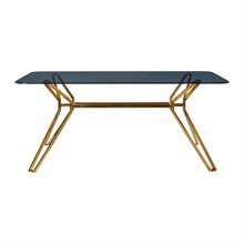 Table Rectangular Gold & Glass 